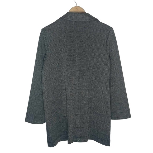Madewell | Women | Gray Glen Plaid Oversized Open Front Knit Blazer | Size Small - Picture 3 of 11